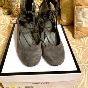 Nine West Suede Grey Low Heels